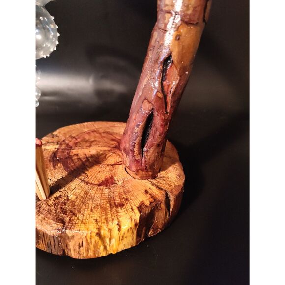 Handcrafted Live Oak & Dogwood Root, Rustic Candle Holder Indoor/Outdoor Decor - Picture 9 of 11